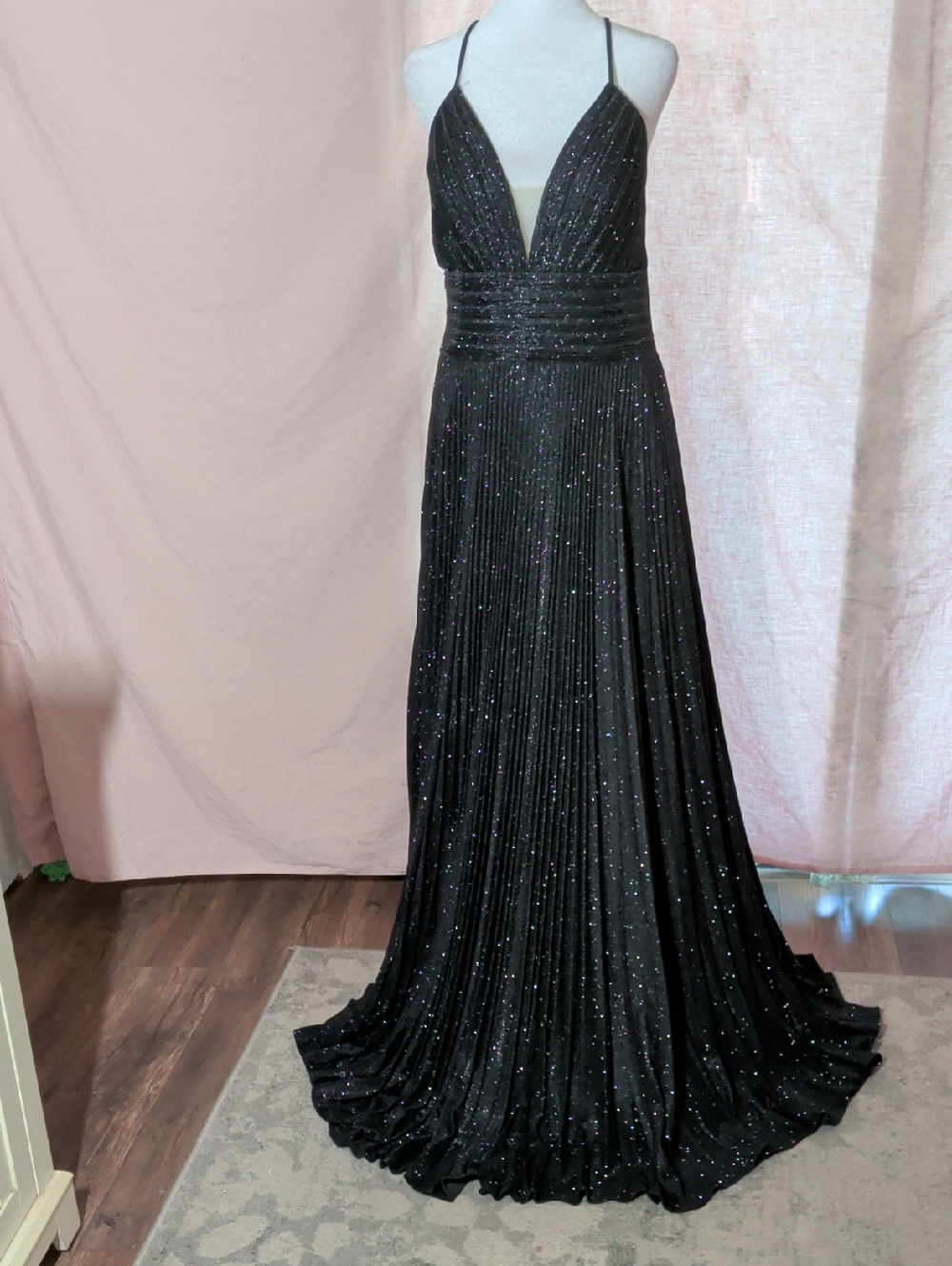 Mac Duggal Black Sparkle  Gown